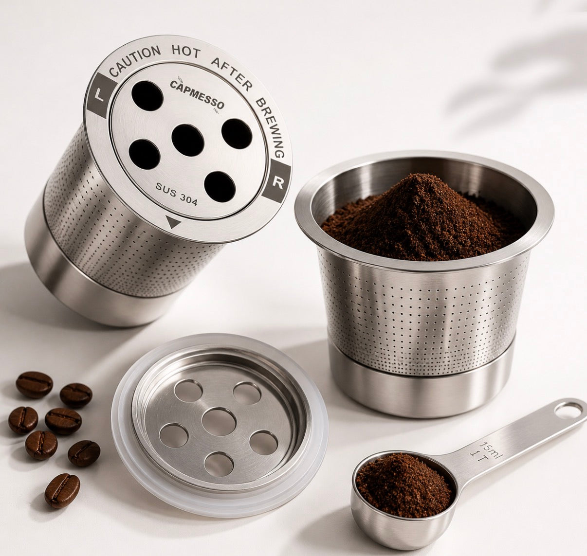 Reusable Coffee Pods (2-Pack) – Premium Stainless Steel